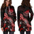 Federated States of Micronesia Polynesian Hoodie Dress - Turtle With Blooming Hibiscus Red - Polynesian Pride