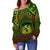 Polynesian Hawaii Off Shoulder Sweater - Reggae Vintage Polynesian Patterns - Polynesian Pride