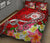 Hawaii Polynesian Quilt Bed Set - Hawaii Seal With Turtle Plumeria (Red) - Polynesian Pride