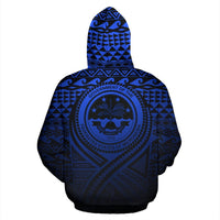 Federated States of Micronesia All Over Hoodie Lift up Blue - Polynesian Pride