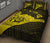 Hawaii Shaka Map Polynesian Quilt Bed Set - Yellow - Polynesian Pride