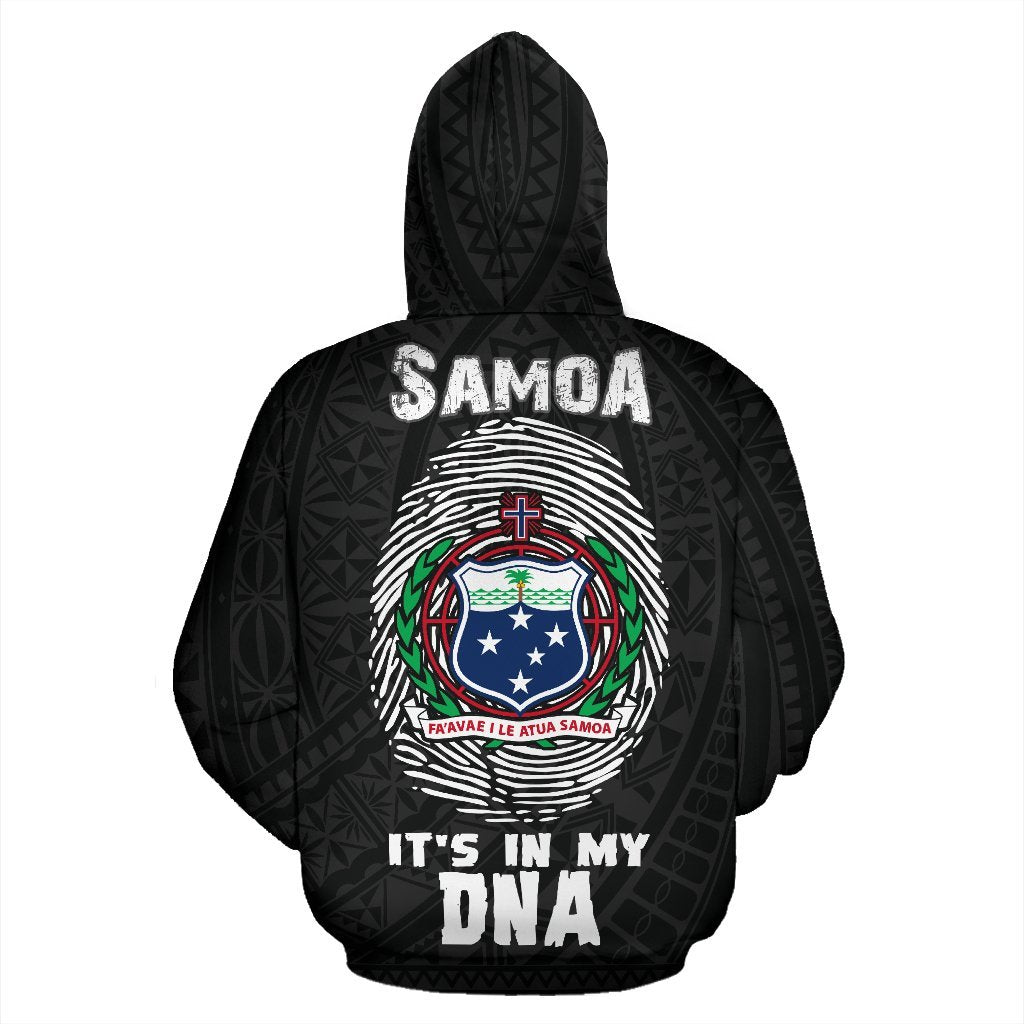 Samoa Zip up Hoodie Samoa Flag Coat of Arms Is In My DNA - Polynesian Pride