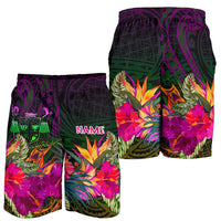 Fiji Personalised Men's Shorts - Summer Hibiscus - Polynesian Pride