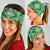 Polynesian Plumeria Mix Green Bandana 3 - Pack - Polynesian Pride