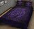 Hawaii Turtle Kanaka Map Hibiscus Poly Quilt Bed Set - Purple - Polynesian Pride