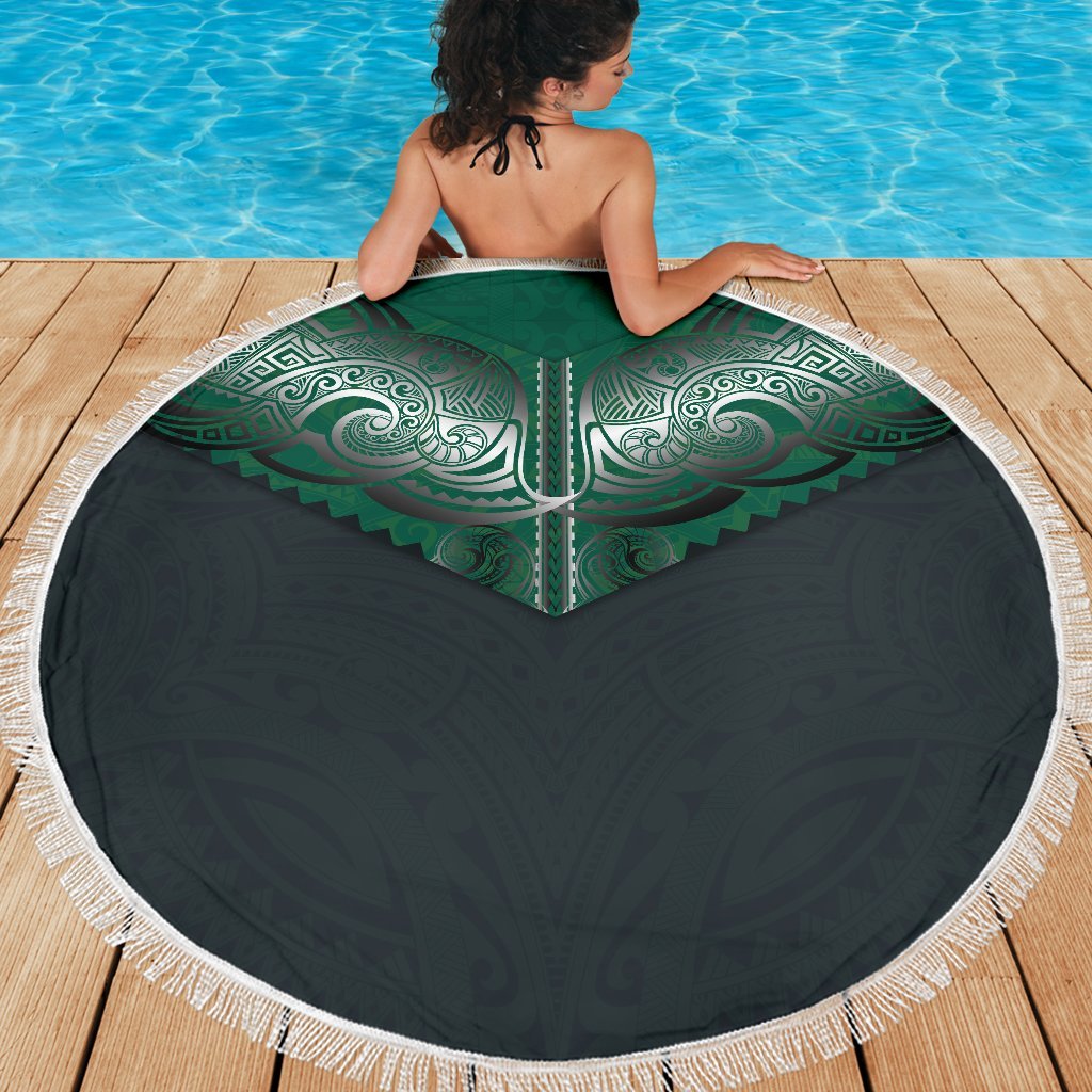 Koru Polynesian Tattoo Beach Blanket - Polynesian Pride