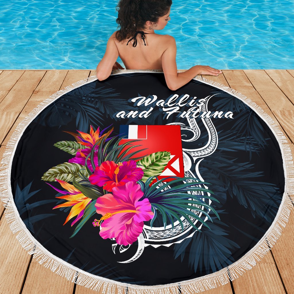 Wallis and Futuna Polynesian Beach Blanket - Tropical Flower - Polynesian Pride