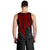 American Samoa Personalised Men's Tank Top - Seal With Polynesian Pattern Heartbeat Style (Red) - Polynesian Pride