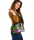 Nauru Shoulder Handbag White - Turtle Plumeria Banana Leaf Crest - Polynesian Pride