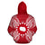 Cook Islands Polynesian All Over Zip up Hoodie Map Red White - Polynesian Pride