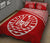 Tahiti Polynesian Quilt Bed Set - Tahiti Flag Red Curve Style - Polynesian Pride