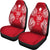 Niue Car Seat Cover - Niue Seal Map Red White - Polynesian Pride