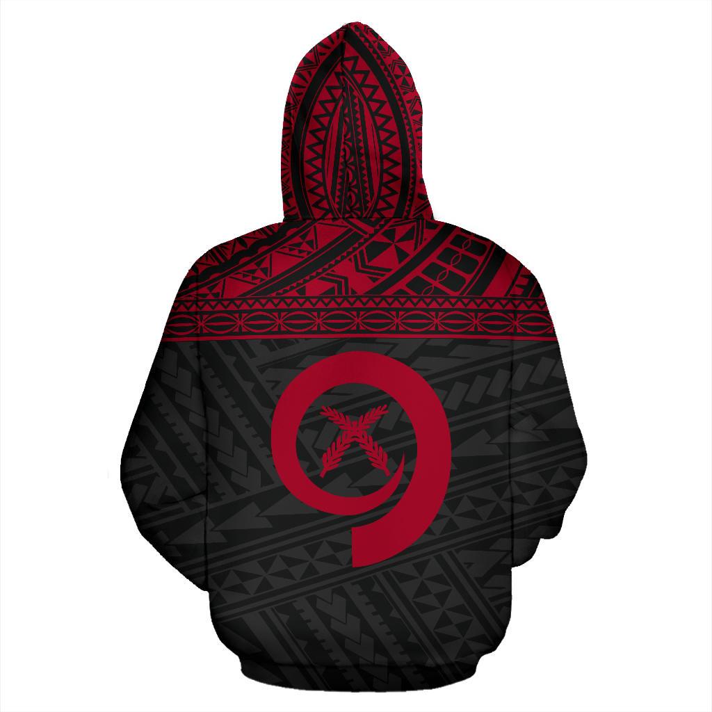 Vanuatu Polynesian Zip up Hoodie Red - Polynesian Pride