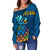 Hawaii Aloha Pineapple Women's Off Shoulder Sweater - Polynesian Pride