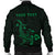 Hawaii Kakau Polynesian Hammerhead Shark Map Personalized Men's Bomber Jacket - Green - Polynesian Pride