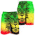 Lion Polynesian All Over Print Men's Shorts - Reggae Style - Polynesian Pride