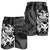 Polynesian Hawaii Men's Shorts - Kanaka Maoli White Turtle Black - White - Polynesian Pride