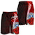 Northern Mariana Islands Polynesian Men's Shorts - Coat Of Arm With Hibiscus - Polynesian Pride