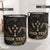Kosrae Micronesia Custom Personalised Laundry Basket - Gold Tribal Wave - Polynesian Pride