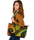 Hawaii Personalised Leather Tote Bag - Hawaii Polynesian Decorative Patterns - Polynesian Pride