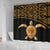 Turtle Shower Curtain - Polynesian Gold Curve Style - Polynesian Pride