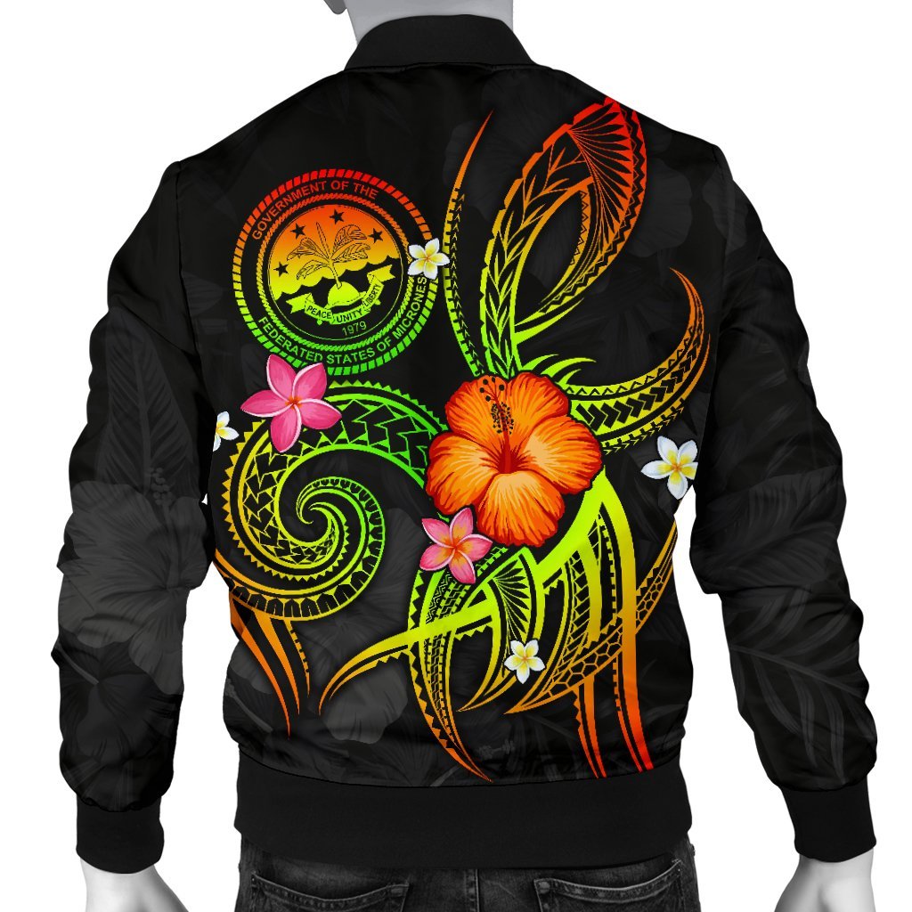 Federated States of Micronesia Polynesian Personalised Men's Bomber Jacket - Legend of FSM (Reggae) - Polynesian Pride