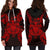 Hawaii Turtle Polynesian Hoodie Dress Map Red - Polynesian Pride