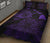 Hawaii Sea Turtle Is Swimming Toward Quilt Bed Set Purple - Polynesian Pride