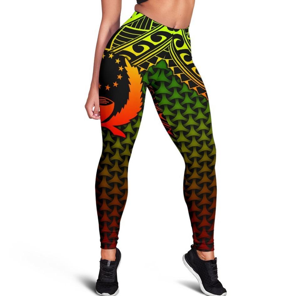 Polynesian Pohnpei Leggings - Reggae Vintage Polynesian Patterns Reggae - Polynesian Pride