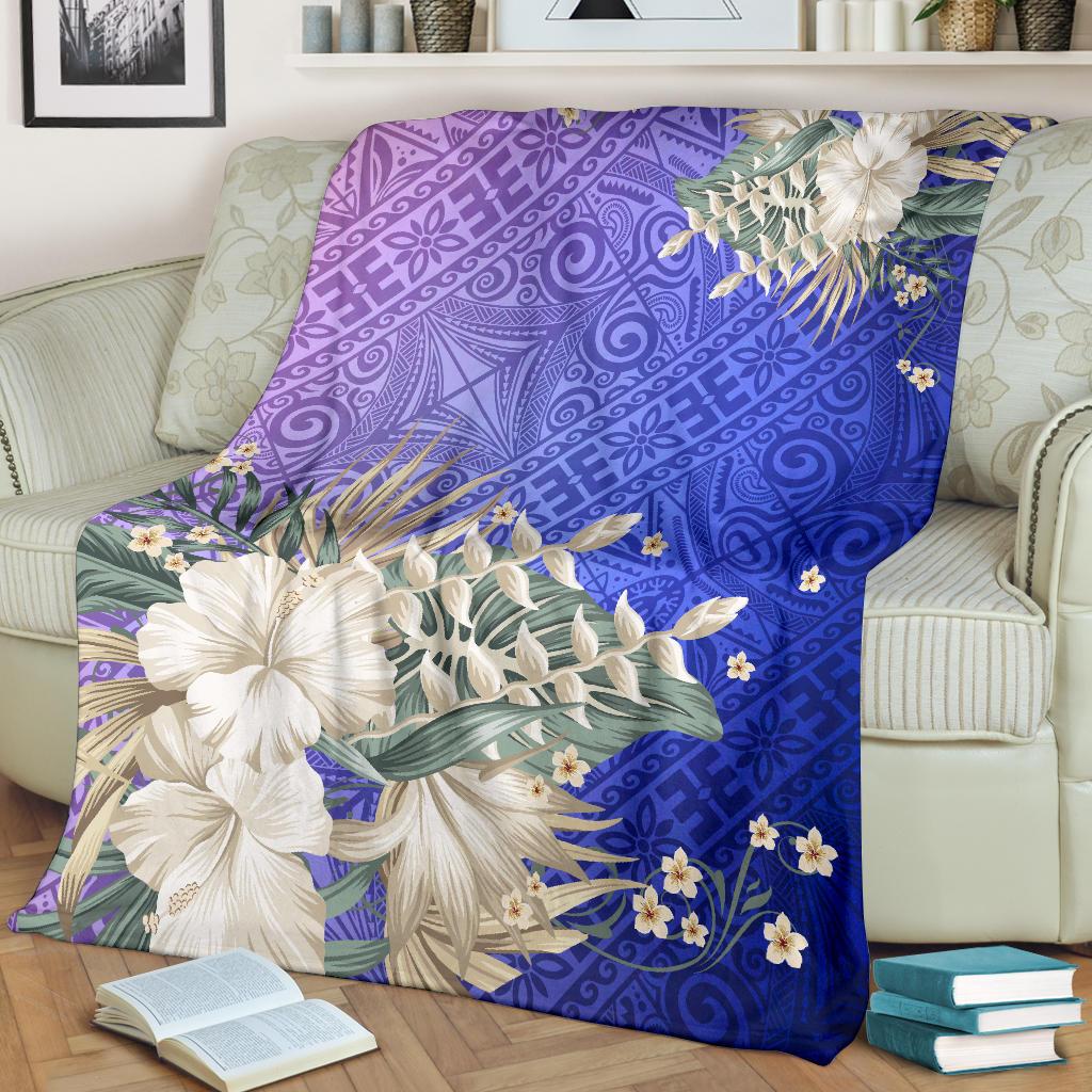 Hawaii Premium Blanket - Hawaii Hibiscus Polynesian Culture Revival - Polynesian Pride