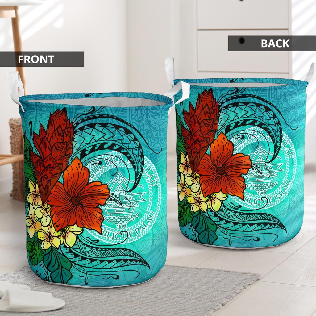 Palau Laundry Basket - Tropical Flowers Style - Polynesian Pride