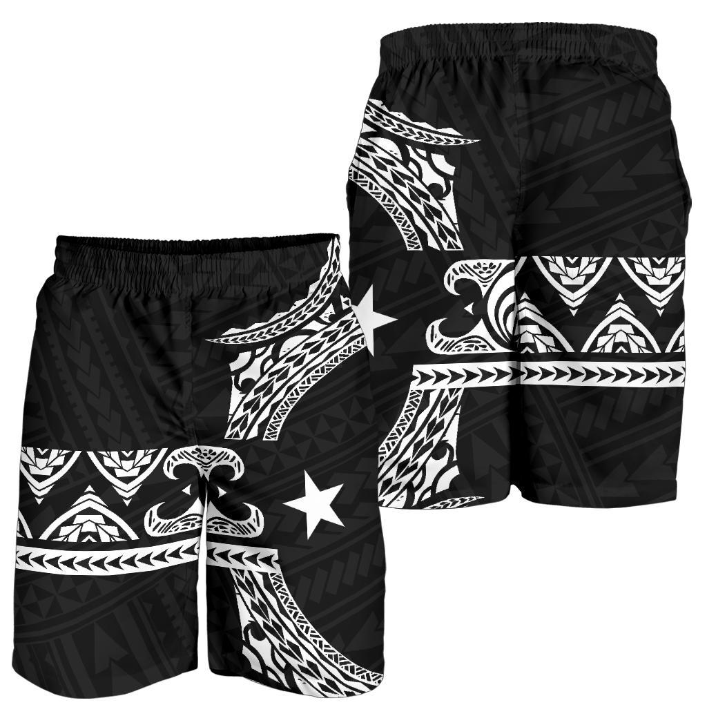 Federated States Of Micronesia Polynesian All Over Print Men's Short - Black Version - Polynesian Pride