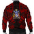 Norfolk Island Men Bomber Jackets - Polynesian Tattoo Red - Polynesian Pride