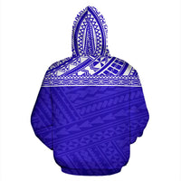 Poly All Over Hoodie Polynesian Royal Blue Version - Polynesian Pride