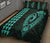 Hawaii Kakau Makau Fish Hook Polynesian Quilt Bed Set - Turquoise - Polynesian Pride