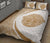 Hawaii Polynesian Pele Mauna Kea Quilt Bed Set Circle Style Gold & White - Polynesian Pride