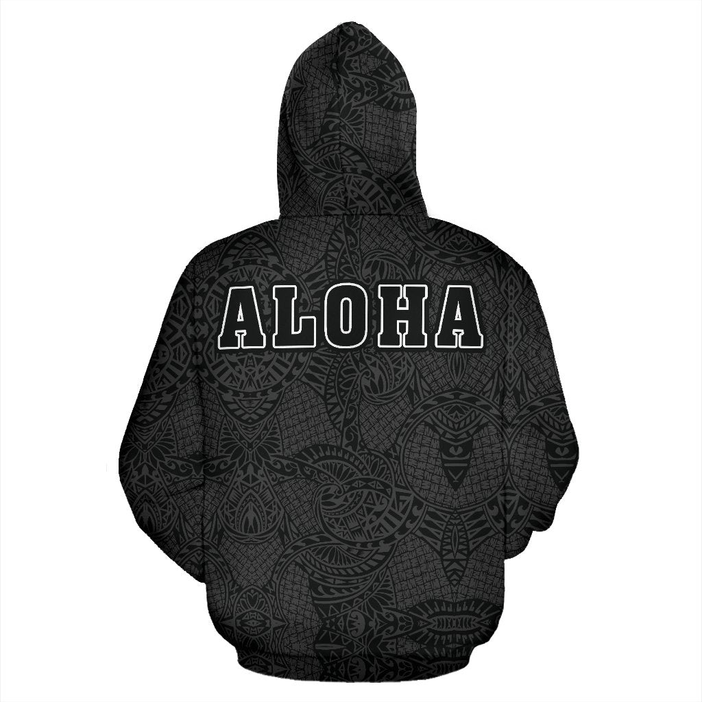 Honu Polynesian Gray Hawaii Turtle Hoodie - Polynesian Pride