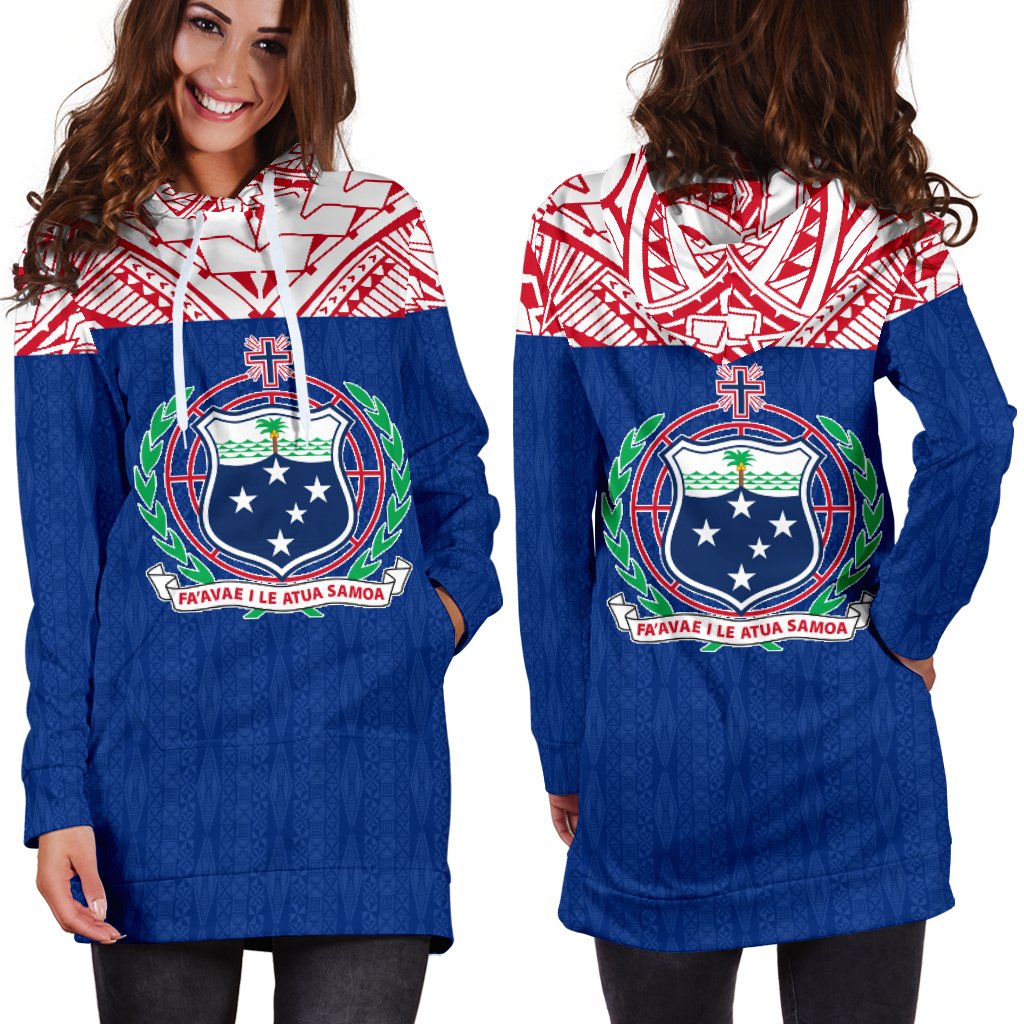 Samoa Women's Hoodie Dress - Polynesian Design - Polynesian Pride