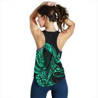 Polynesian Hawaii Women's Racerback Tank - Polynesian Turquoise Humpback Whale - Polynesian Pride
