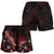 Samoa Polynesian Women's Shorts - Turtle With Blooming Hibiscus Red - Polynesian Pride