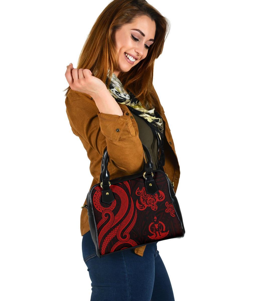 Vanuatu Shoulder Handbag - Red Tentacle Turtle - Polynesian Pride
