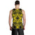 Polynesian Plumeria Mix Yellow Black Hawaii Men's Tank Top - Polynesian Pride