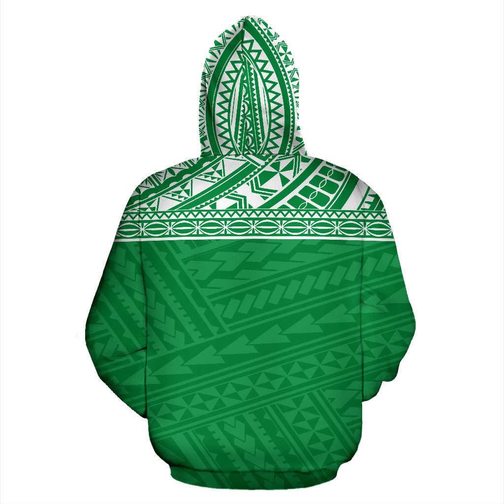 Poly All Over Hoodie Polynesian Green Version - Polynesian Pride