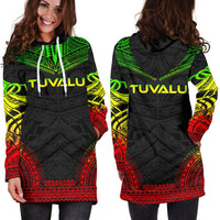 Tuvalu Women's Hoodie Dress - Polynesian Reggae Chief - Polynesian Pride