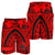 Samoa Men Shorts - Samoa Coat Of Arm, Maui Tattoo Red - Polynesian Pride