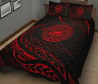 American Samoa Quilt Bed Set - Red - Frida Style - Polynesian Pride