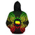 Cook Islands Polynesian All Over Zip up Hoodie Map Reggae - Polynesian Pride