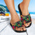 Pohnpei Slide Sandals - Polynesian Hibiscus Pattern - Polynesian Pride