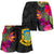 Tuvalu All Over Print Women's Shorts - Hibiscus Polynesian Pattern - Polynesian Pride