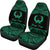 Pohnpei Polynesian Custom Personalised Car Seat Covers - Pride Green Version - Polynesian Pride